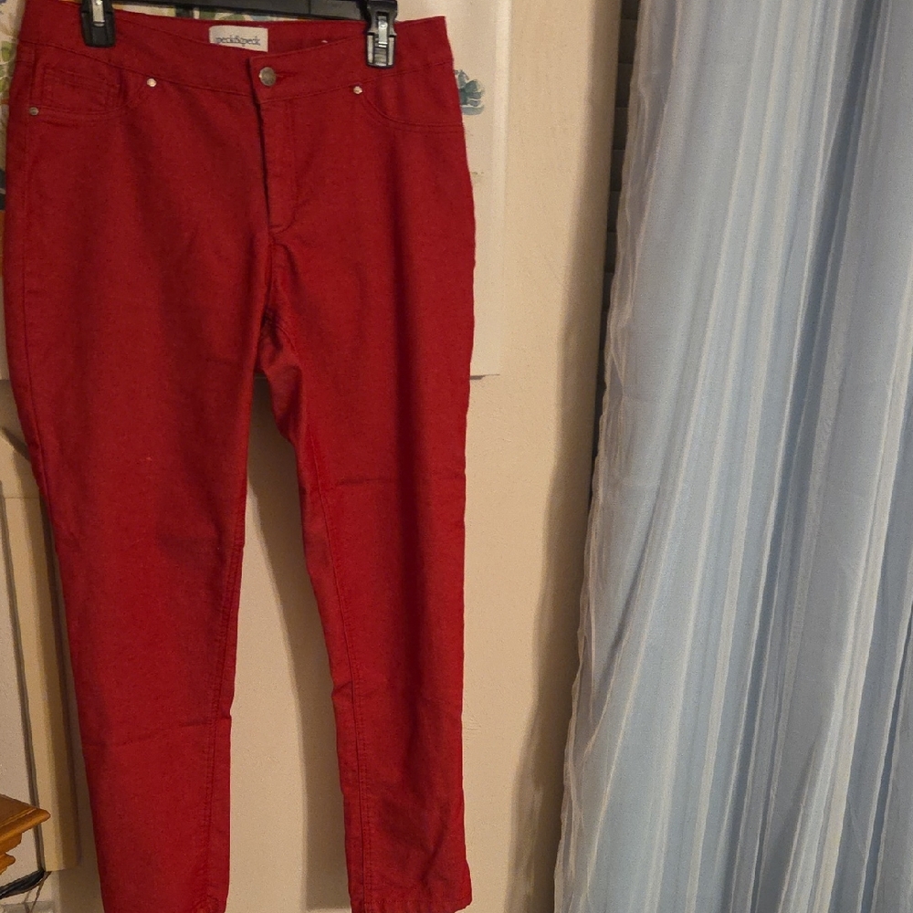 Peck & Peck Vibrant Red Trousers